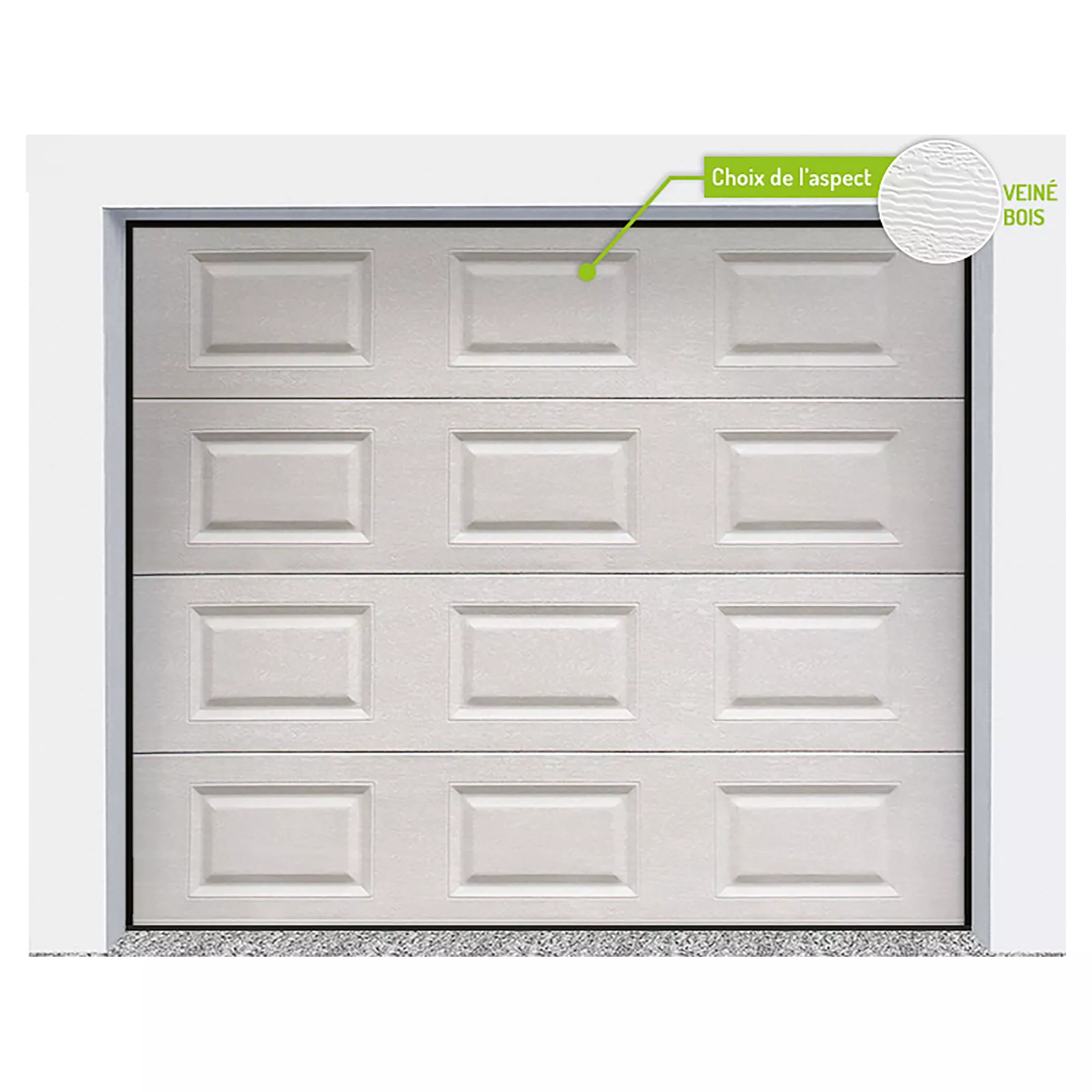 Porte de garage sectionnelle plafond  Bplast32