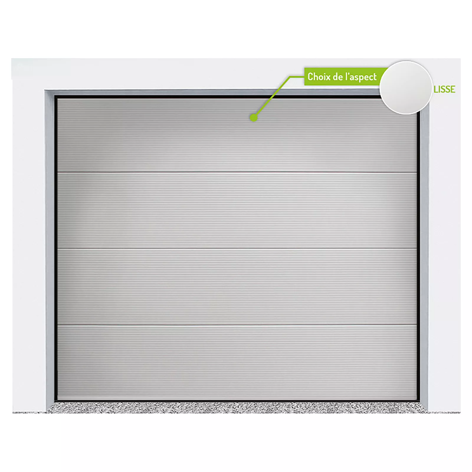 Porte de garage sectionnelle plafond  Bplast36