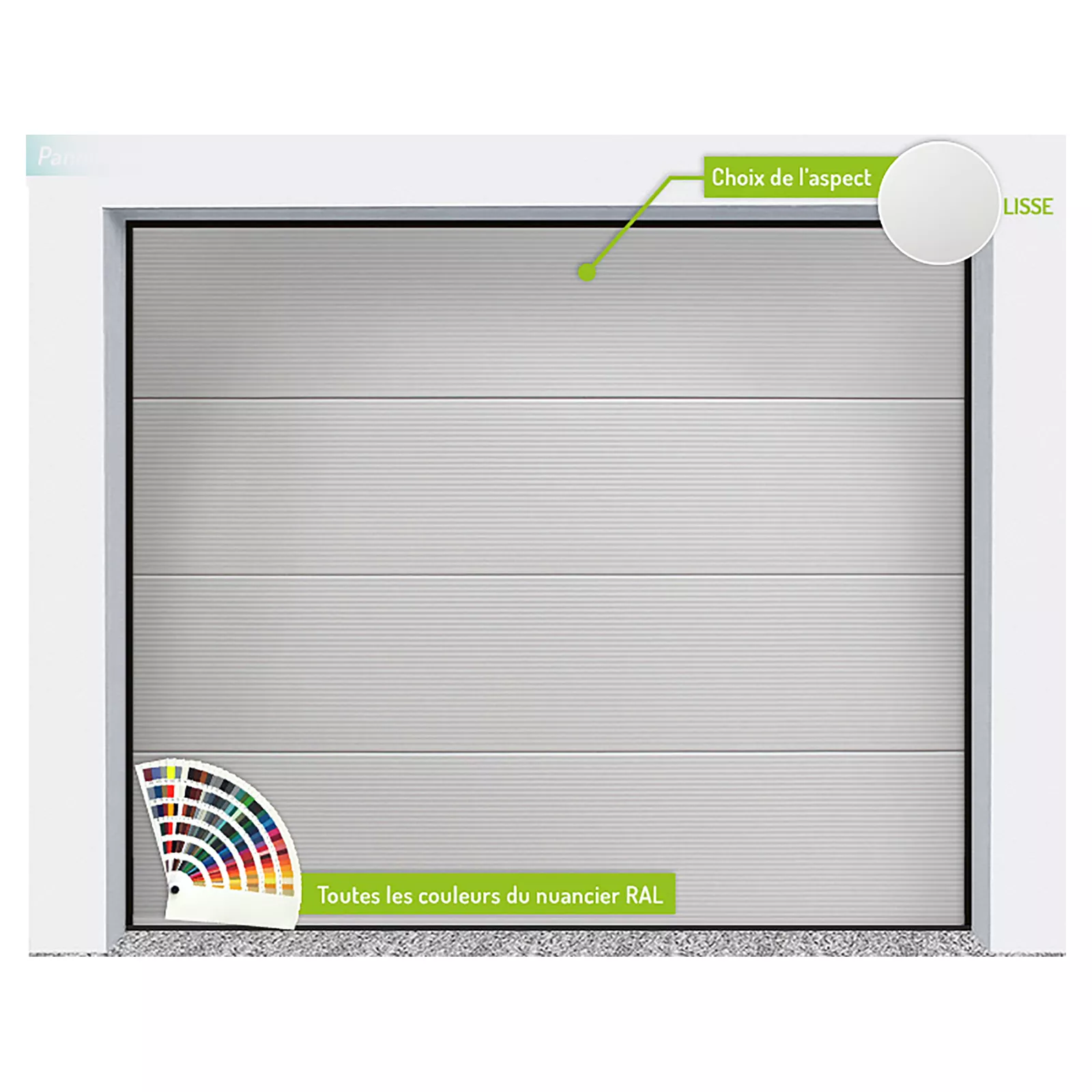 Porte de garage sectionnelle plafond  Bplast37