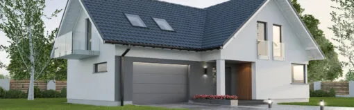 maison avec porte de garage